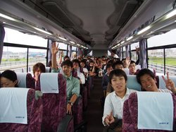 バスでの移動中