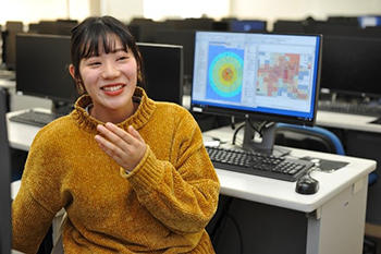 学生の紹介のために学内で撮影した写真
